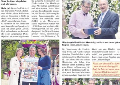 60. Geburtstag von Gerd Micheel und Sommerfest des Fördervereins Pro Handicap e.V.